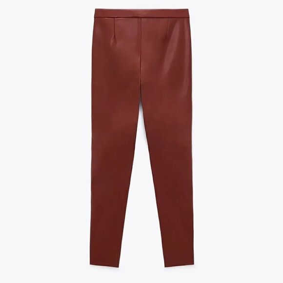 ZARA LEATHER LEGGINGS - Picture 9 of 10